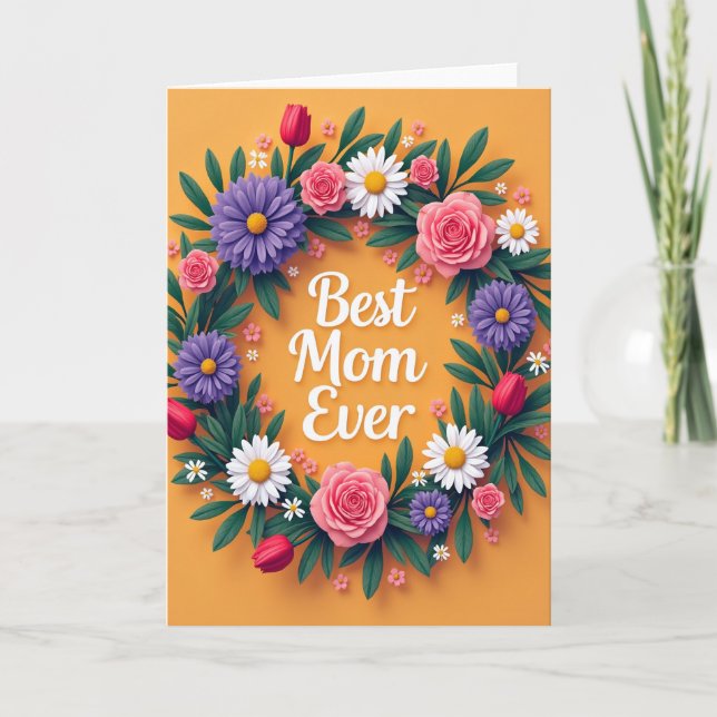 Radiant Best Mom Ever Card (Front)