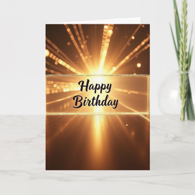 Radiant Birthday Bokeh Card (Front)