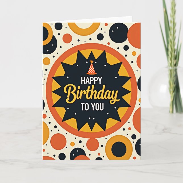 Radiant Birthday Starburst Card (Front)