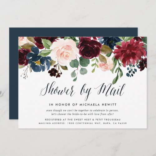 Radiant Bloom Baby or Bridal Shower By Mail Invitation