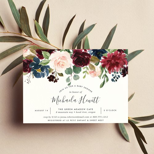 Radiant Bloom Baby Shower Invitation