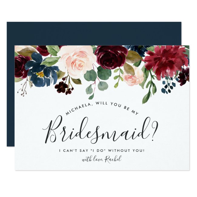 Radiant Bloom Be My Bridesmaid Card