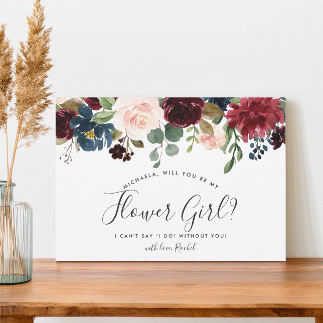 Radiant Bloom Be My Flower Girl Card (Creator Uploaded)