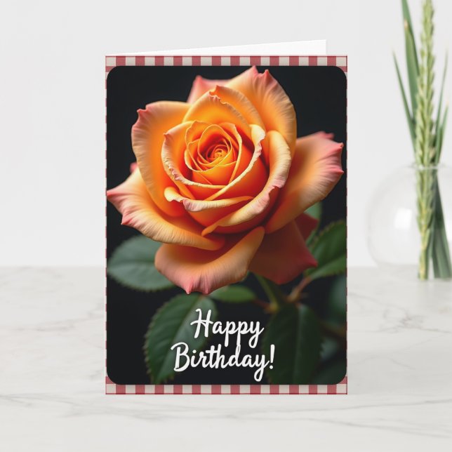 Radiant Bloom Birthday Card (Front)