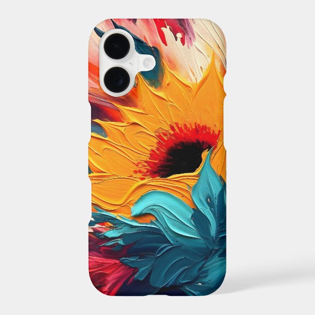 Radiant Bloom – Bold Abstract Floral Expression iPhone Case (Back)