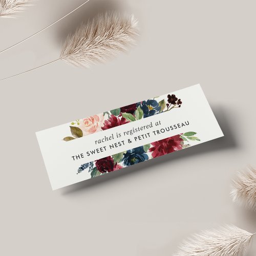 Radiant Bloom Bridal Registry Insert Cards  Mini