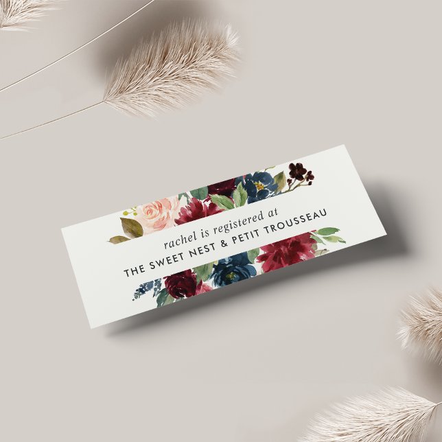 Radiant Bloom Bridal Registry Insert Cards | Mini (Creator Uploaded)