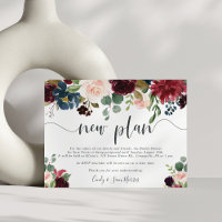 Radiant Bloom Bridal Shower Postponement Card