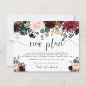 Radiant Bloom Bridal Shower Postponement Card (Front)