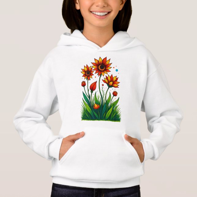 Radiant Bloom Burst Hoodie (Front)