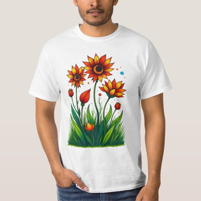 Radiant Bloom Burst T-Shirt (Front)