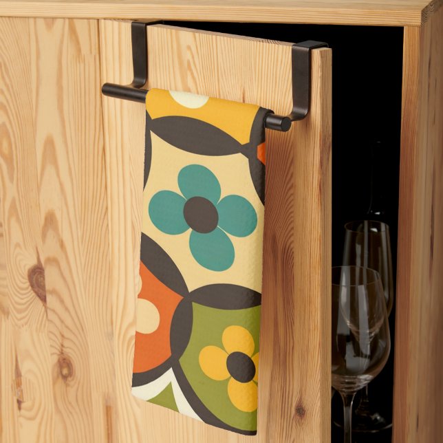 Radiant Bloom Cluster   Kitchen Towel (Thirds Fold)