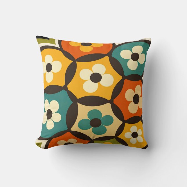 Radiant Bloom Cluster   Throw Pillow (Front)