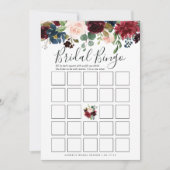 Radiant Bloom Double-Sided Bridal Shower Game (Front)