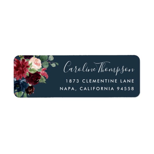 Radiant Bloom Floral Return Address Label