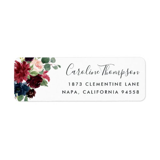 Radiant Bloom | Floral Return Address Label | Zazzle