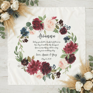 Radiant Bloom Flower Girl Poem Scarf