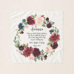 Radiant Bloom Flower Girl Poem Scarf<br><div class="desc">Gift your flower girl with this sweet keepsake chiffon scarf featuring her name, your names, and an endearing poem encircled by a wreath of jewel tone watercoor flowers that matches our Radiant Bloom wedding suite. Poem reads "Today you hold a basket of flowers, one day it will be the bouquet....</div>
