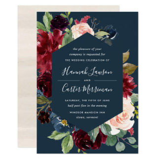 Radiant Bloom Frame Wedding Invitation
