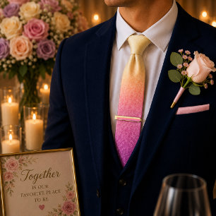 Radiant Bloom Gold Finish Tie Bar