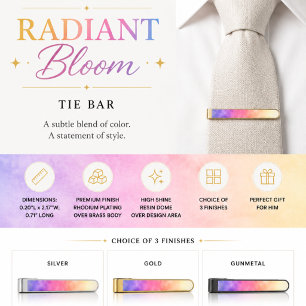 Radiant Bloom Gold Finish Tie Bar