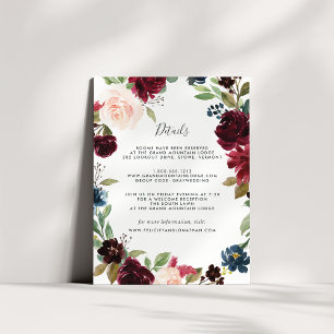 Radiant Bloom Guest Information Card