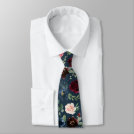 Radiant Bloom | Large Scale Floral Patterned Neck Tie Radiant Bloom | Large Scale Floral Patterned Neck Tie