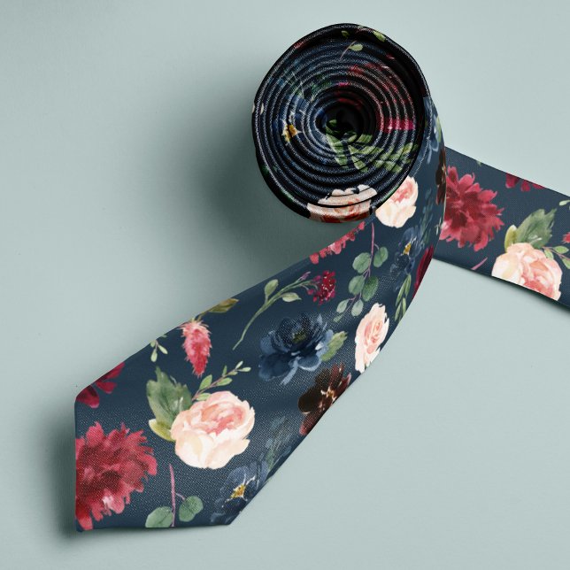 Radiant Bloom | Large Scale Floral Patterned Neck Tie (Creator Uploaded)