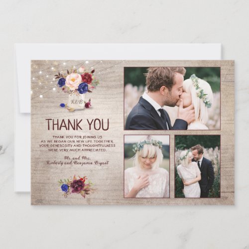 Radiant Bloom Mason Jar Wedding Thank You Photo