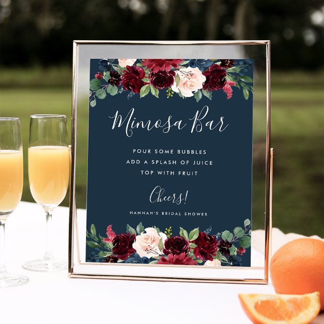 Radiant Bloom Mimosa Bar Sign | Navy (Creator Uploaded)