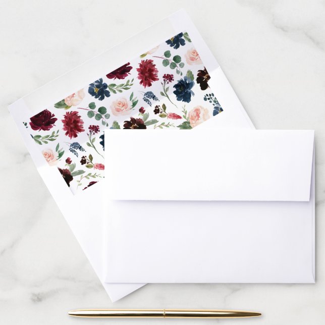 Radiant Bloom Pattern Envelope Liner (Desk)