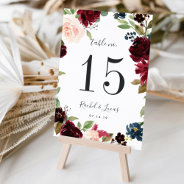 Radiant Bloom | Personalized Table Number Card at Zazzle