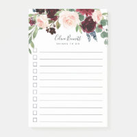 Radiant Bloom Personalized To-Do List Post-it Notes