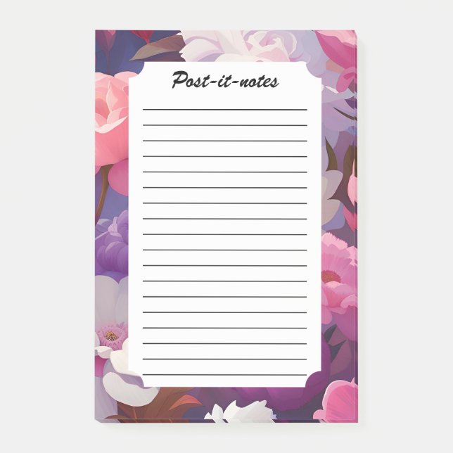 Radiant Bloom Petal Rhapsody Post-it Notes (Front)