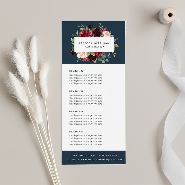 Radiant Bloom | Pricing or Services Rack Card (Creator Uploaded)