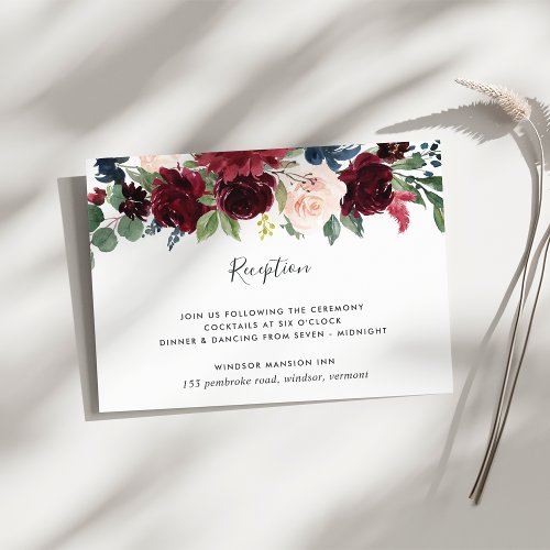 Radiant Bloom Reception Card