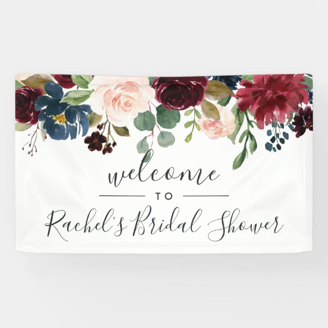 Radiant Bloom Shower Welcome Banner