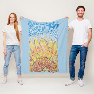 Radiant Bloom Sunflower Fleece Blanket