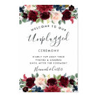 Radiant Bloom Unplugged Wedding Ceremony Sign