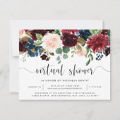 Radiant Bloom Virtual Bridal or Baby Shower Invitation (Front)