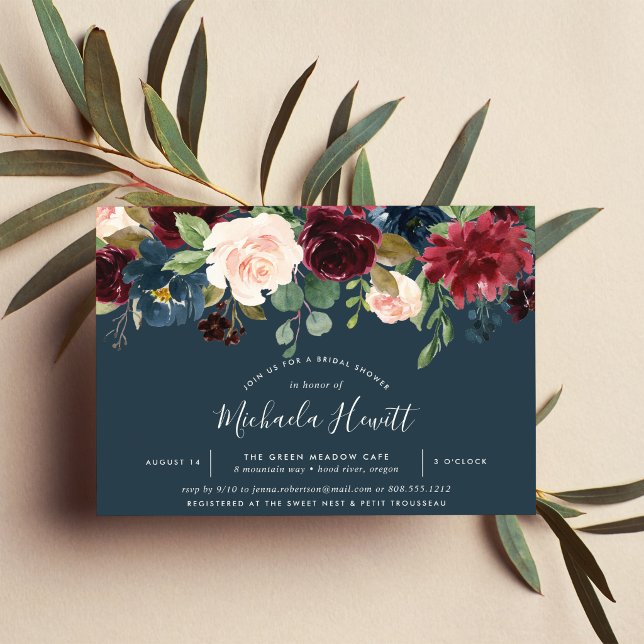 Radiant Bloom | Watercolor Floral Bridal Shower Invitation