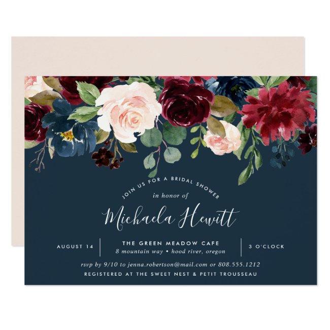 Radiant Bloom | Watercolor Floral Bridal Shower Invitation