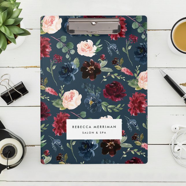Radiant Bloom | Watercolor Floral Personalized Clipboard (Creator Uploaded)