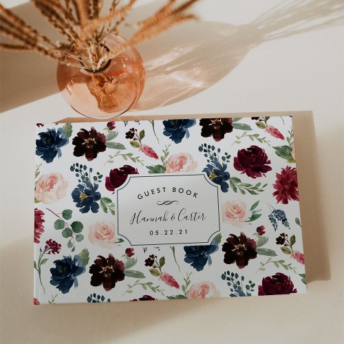 Radiant Bloom Wedding Guest Book