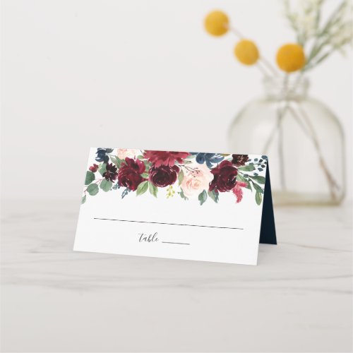 Radiant Bloom Wedding Place Card