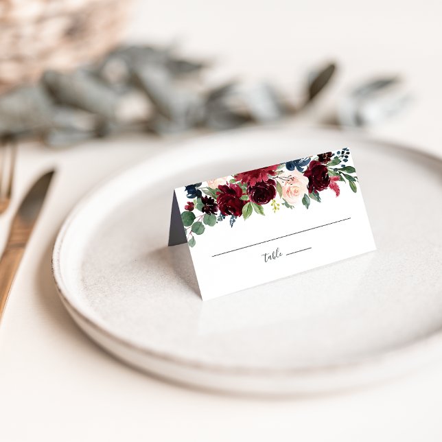 Radiant Bloom Wedding Place Card (Creator Uploaded)
