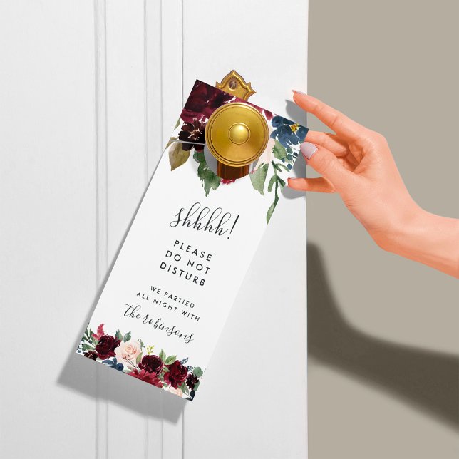 Radiant Bloom Wedding Welcome/Do Not Disturb Door Hanger (Creator Uploaded)