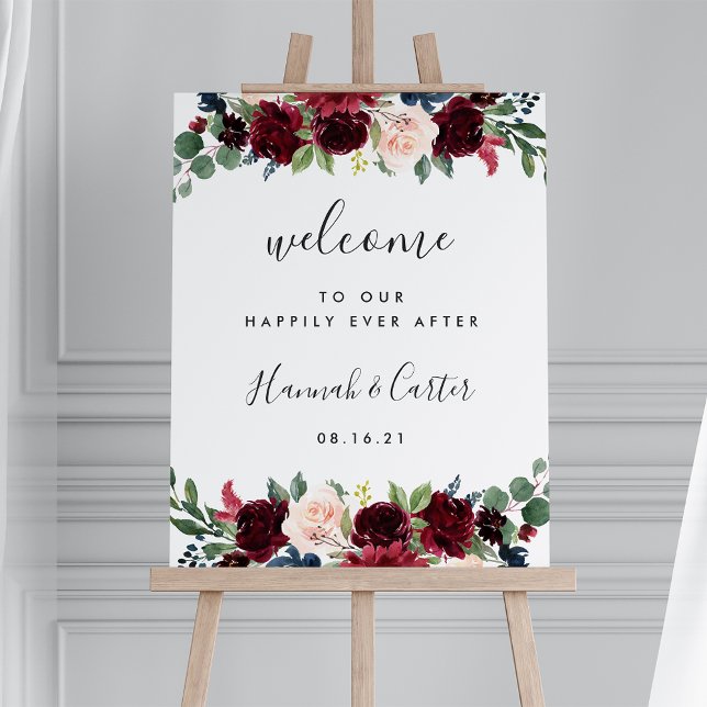 Radiant Bloom Wedding Welcome Foam Board (Creator Uploaded)