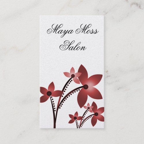 Radiant Blooms Business Card Crimson Business Card