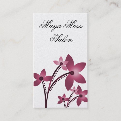 Radiant Blooms Business Card Fuchsia Business Card